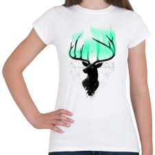 PRINTFASHION Szarvas a fényben - Női póló - Fehér női póló