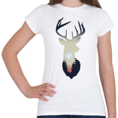 PRINTFASHION Szarvas absztrakt - Női póló - Fehér