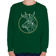 PRINTFASHION Szarvas agancs - Gyerek pulóver - Sötétzöld gyerek pulóver, kardigán