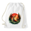 PRINTFASHION Szarvas - erdei naplemente - ajándék vadászoknak - Sportzsák, Tornazsák - Fehér