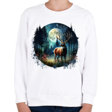 PRINTFASHION Szarvas - erdei telihold - ajándék vadászoknak - Gyerek pulóver - Fehér gyerek pulóver, kardigán