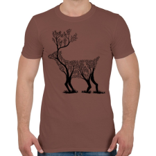 PRINTFASHION Szarvas fa  - Férfi póló - Mogyoróbarna férfi póló