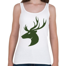 PRINTFASHION Szarvas fej - Női atléta - Fehér női trikó
