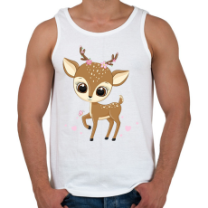 PRINTFASHION Szarvas  - Férfi atléta - Fehér
