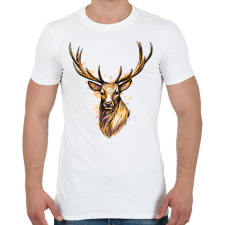 PRINTFASHION szarvas - Férfi póló - Fehér férfi póló