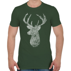 PRINTFASHION Szarvas - Férfi póló - Katonazöld