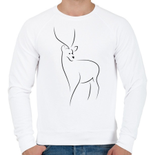 PRINTFASHION Szarvas - Férfi pulóver - Fehér férfi pulóver, kardigán