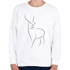 PRINTFASHION Szarvas - Gyerek pulóver - Fehér