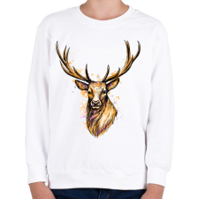PRINTFASHION szarvas - Gyerek pulóver - Fehér gyerek pulóver, kardigán