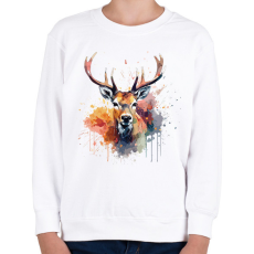 PRINTFASHION szarvas - Gyerek pulóver - Fehér