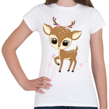 PRINTFASHION Szarvas  - Női póló - Fehér női póló