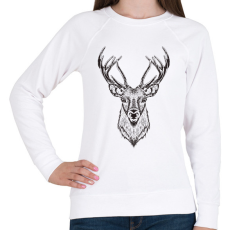 PRINTFASHION szarvas - Női pulóver - Fehér