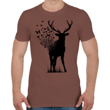 PRINTFASHION Szarvas pillangó - Férfi póló - Mogyoróbarna férfi póló