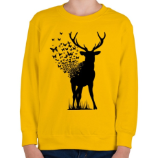 PRINTFASHION Szarvas pillangó - Gyerek pulóver - Sárga