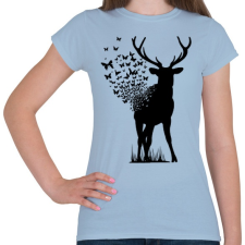 PRINTFASHION Szarvas pillangó - Női póló - Világoskék női póló