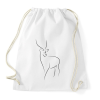 PRINTFASHION Szarvas - Sportzsák, Tornazsák - Fehér