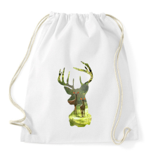 PRINTFASHION Szarvas - Sportzsák, Tornazsák - Fehér tornazsák