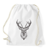 PRINTFASHION szarvas - Sportzsák, Tornazsák - Fehér