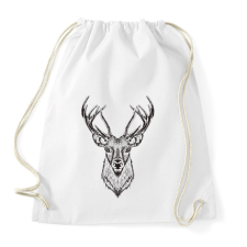 PRINTFASHION szarvas - Sportzsák, Tornazsák - Fehér tornazsák