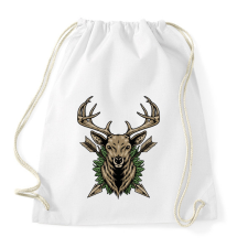 PRINTFASHION szarvas - Sportzsák, Tornazsák - Fehér tornazsák