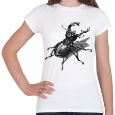 PRINTFASHION Szarvasbogár - vonalrajz - Női póló - Fehér női póló
