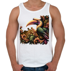 PRINTFASHION Szarvascsőrű madár - Férfi atléta - Fehér