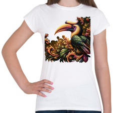 PRINTFASHION Szarvascsőrű madár - Női póló - Fehér női póló