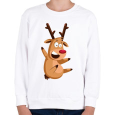 PRINTFASHION Szarvaska - Gyerek pulóver - Fehér