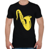 PRINTFASHION Szaxofon - Férfi póló - Fekete