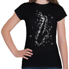 PRINTFASHION Szaxofon - Női póló - Fekete női póló