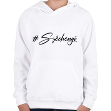 PRINTFASHION széchenyi - Gyerek kapucnis pulóver - Fehér gyerek pulóver, kardigán