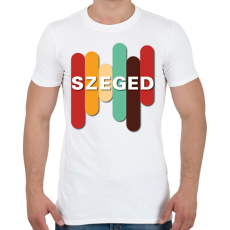 PRINTFASHION Szeged - színes - Férfi póló - Fehér