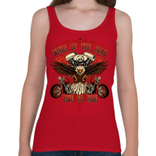 PRINTFASHION Szelek útján - Női atléta - Cseresznyepiros női trikó