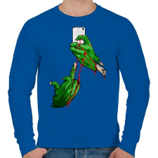 PRINTFASHION Szelfi - Férfi pulóver - Királykék férfi pulóver, kardigán