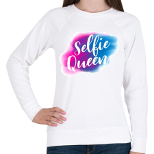 PRINTFASHION Szelfi Királynő - Női pulóver - Fehér női pulóver, kardigán