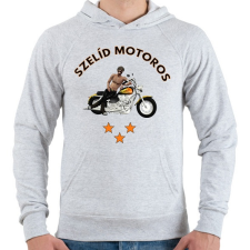 PRINTFASHION SZELÍD MOTOROS - Férfi kapucnis pulóver - Sport szürke férfi pulóver, kardigán