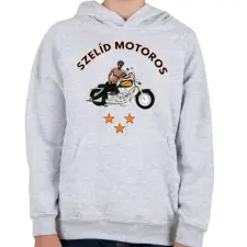 PRINTFASHION SZELÍD MOTOROS - Gyerek kapucnis pulóver - Sport szürke gyerek pulóver, kardigán
