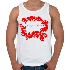 PRINTFASHION Szelíd szitkok - a kutya mindenit - Férfi atléta - Fehér atléta, trikó