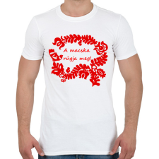 PRINTFASHION Szelíd szitkok - a macska rúgja meg - Férfi póló - Fehér férfi póló
