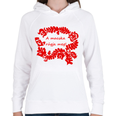 PRINTFASHION Szelíd szitkok - a macska rúgja meg - Női kapucnis pulóver - Fehér