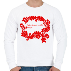 PRINTFASHION Szelíd szitkok - a teremburáját - Férfi pulóver - Fehér