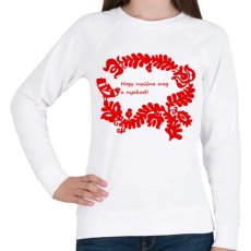 PRINTFASHION Szelíd szitkok - nyúlna meg a nyakad - Női pulóver - Fehér