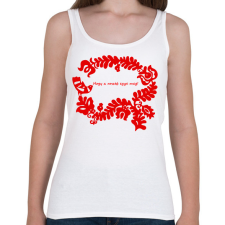 PRINTFASHION Szelíd szitkok - rosseb egye meg - Női atléta - Fehér női trikó