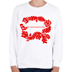 PRINTFASHION Szelíd szitkok - szerencsementes - Gyerek pulóver - Fehér
