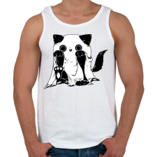 PRINTFASHION Szellem cica - Férfi atléta - Fehér atléta, trikó