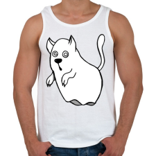 PRINTFASHION Szellem macska - Férfi atléta - Fehér atléta, trikó