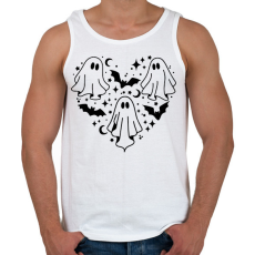 PRINTFASHION Szellem szív - Férfi atléta - Fehér