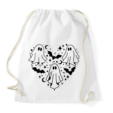 PRINTFASHION Szellem szív - Sportzsák, Tornazsák - Fehér tornazsák
