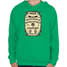 PRINTFASHION Szellemidézés - Oujia tábla - Gyerek kapucnis pulóver - Zöld gyerek pulóver, kardigán