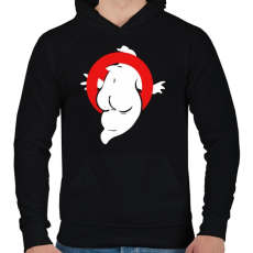 PRINTFASHION Szellemirtók hátsó - Férfi kapucnis pulóver - Fekete